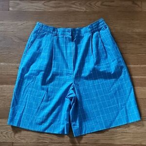 Pendleton Knockabouts High Rise Blue Plaid Preppy Shorts Women's Size 12